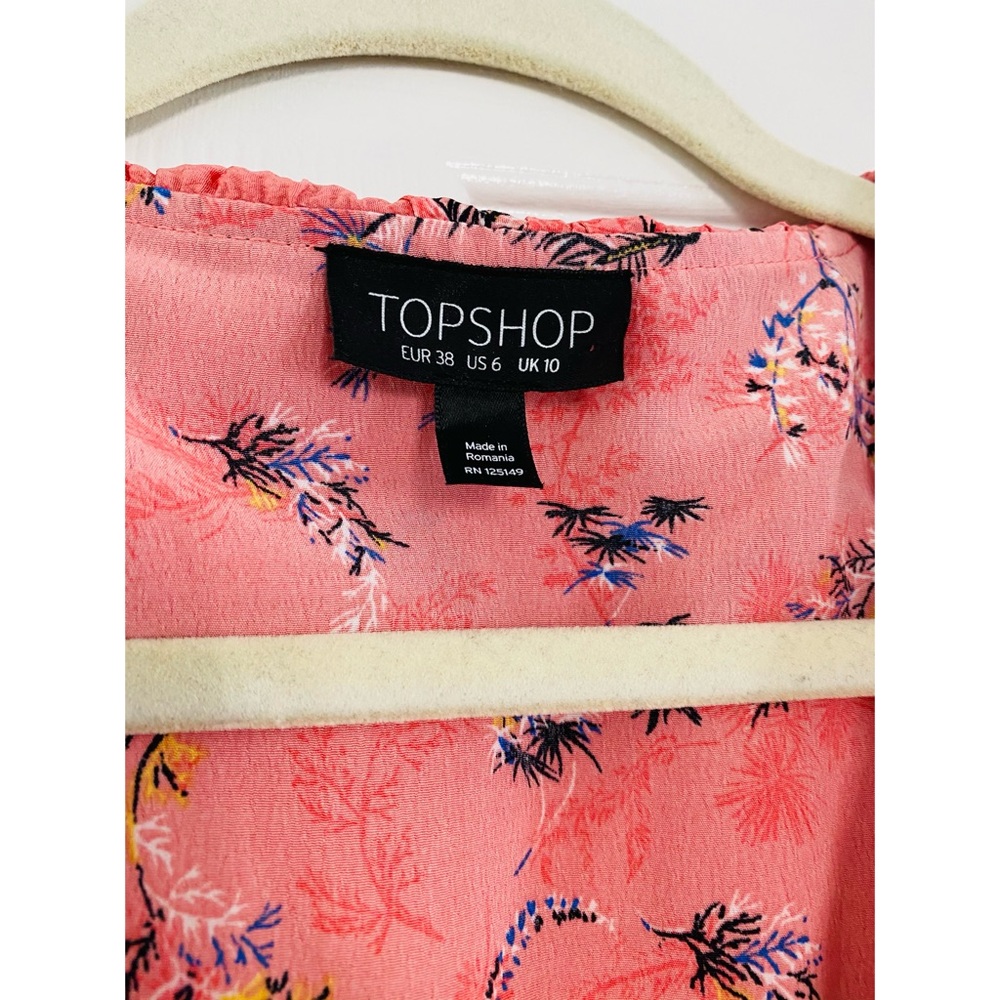 TOPSHOP MINI FLORAL RUFFLE DRESS - Picture 2 of 6